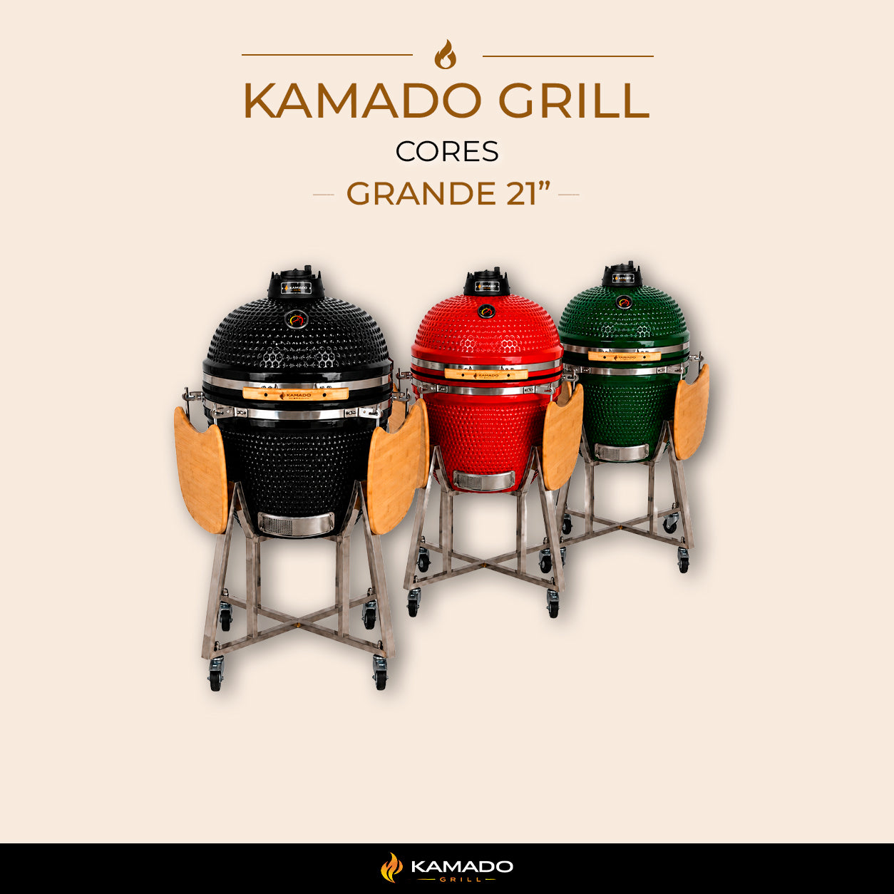 Churrasqueira Kamado Grande 21 polegadas - Frete Grátis* - Pronta Entrega