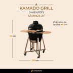 Churrasqueira Kamado Grande 21 polegadas - Frete Grátis* - Pronta Entrega