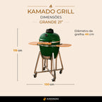 Churrasqueira Kamado Grande 21 polegadas - Frete Grátis* - Pronta Entrega