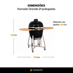 Churrasqueira Kamado Grande 21 polegadas - Frete Grátis* - Pronta Entrega