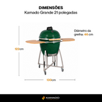 Churrasqueira Kamado Grande 21 polegadas - Frete Grátis* - Pronta Entrega
