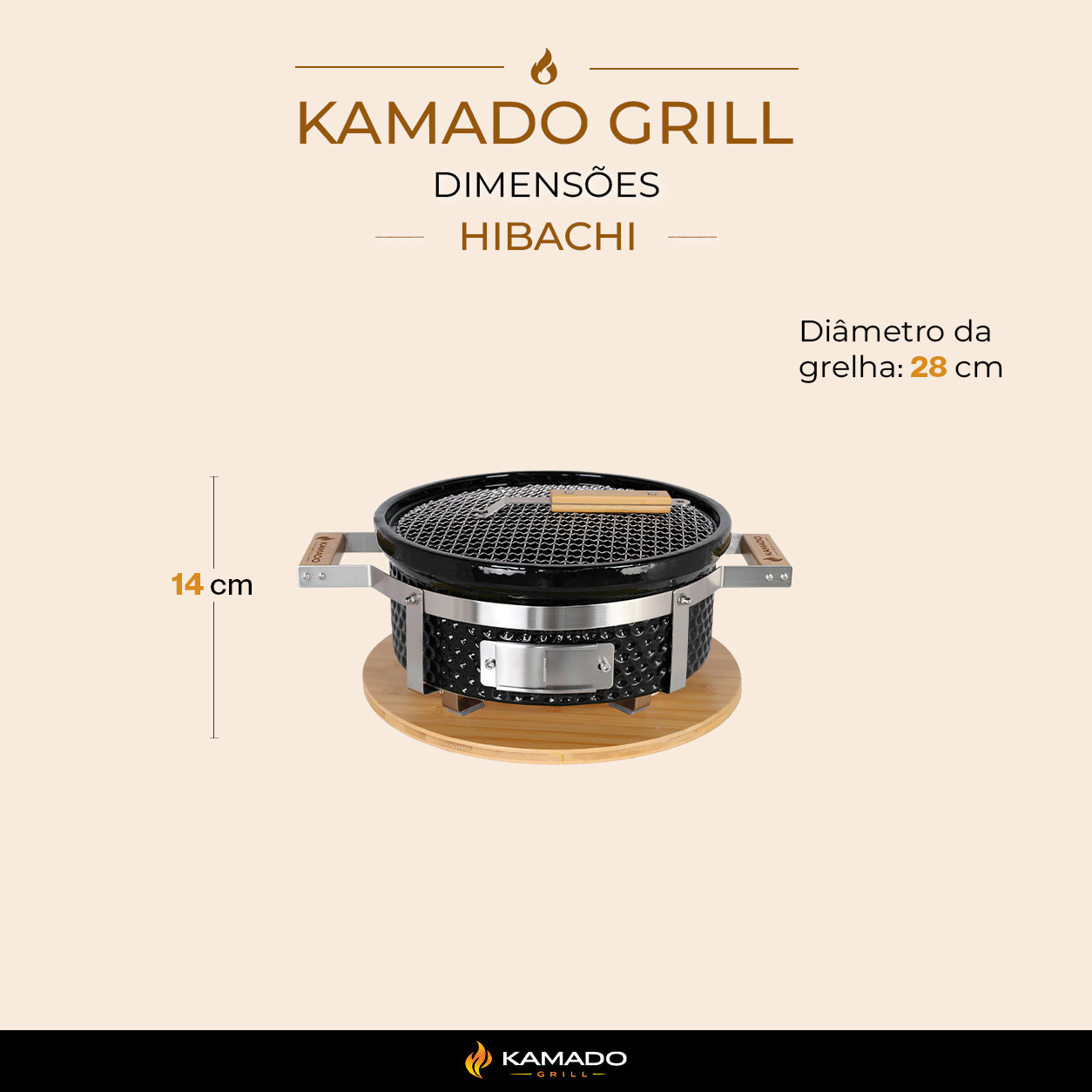 Churrasqueira Kamado Hibachi - Frete Grátis* - Pronta Entrega