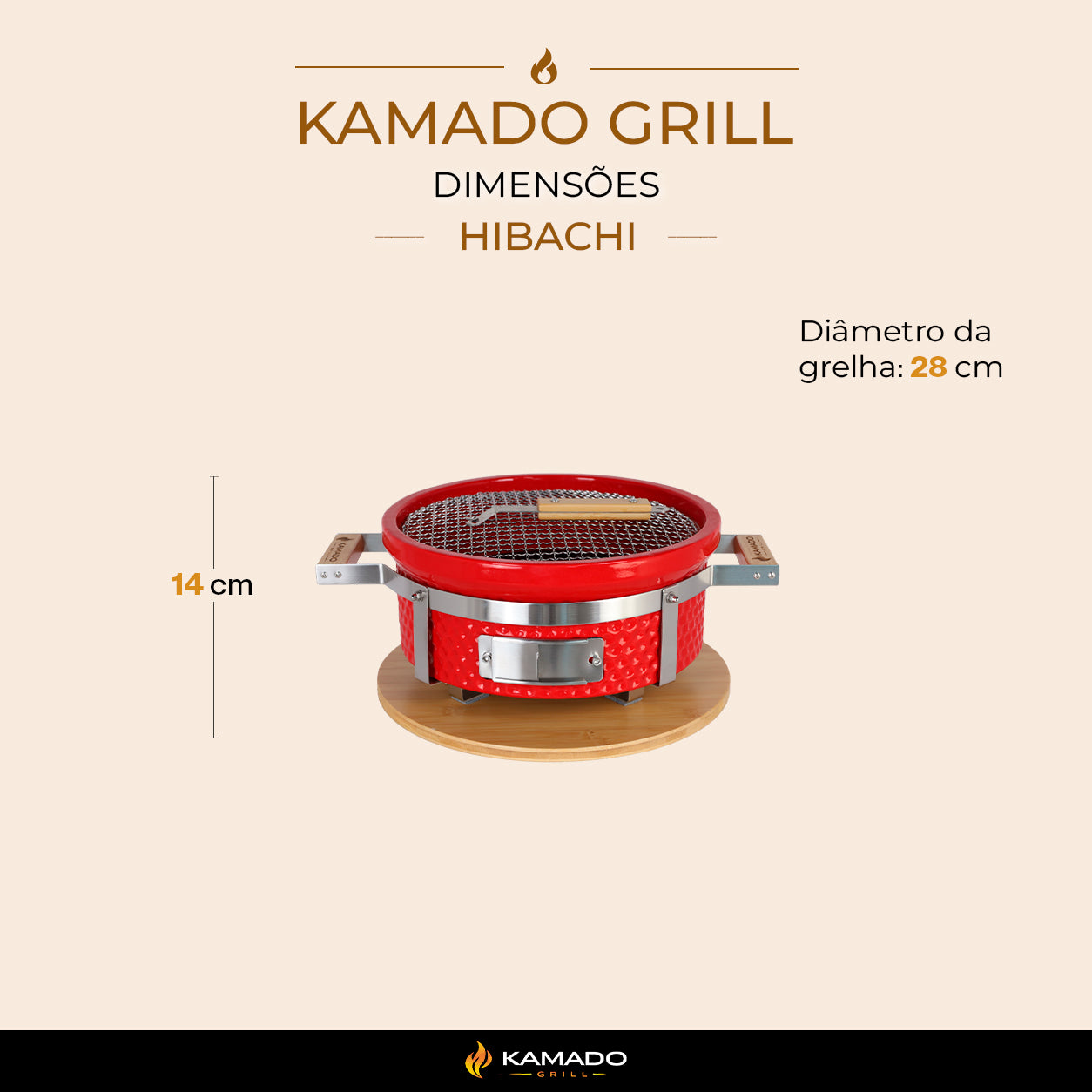Churrasqueira Kamado Hibachi - Frete Grátis* - Pronta Entrega