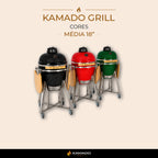 Churrasqueira Kamado Média 18 polegadas - Frete Grátis* - Pronta Entrega