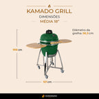 Churrasqueira Kamado Média 18 polegadas - Frete Grátis* - Pronta Entrega