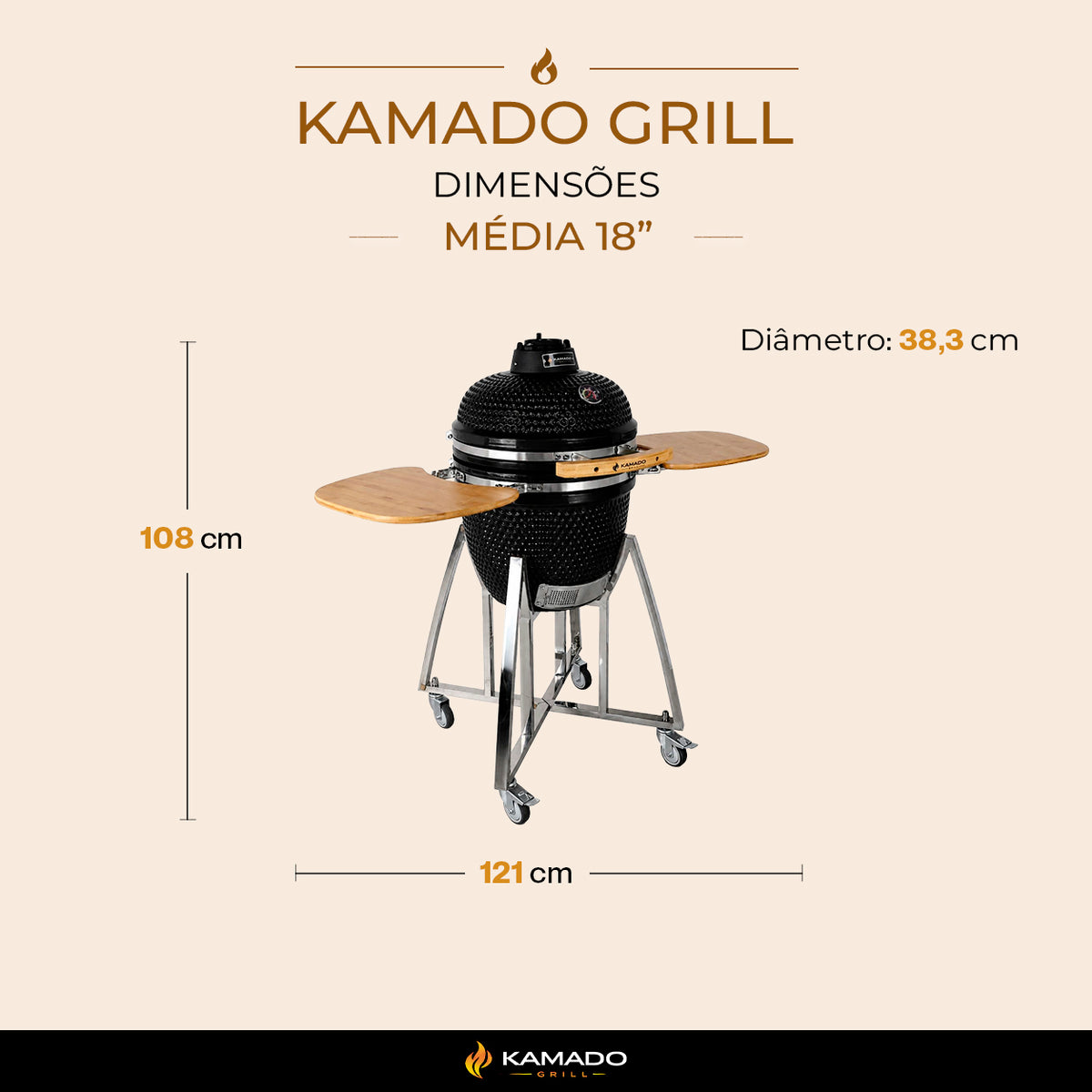 Churrasqueira Kamado Média 18"