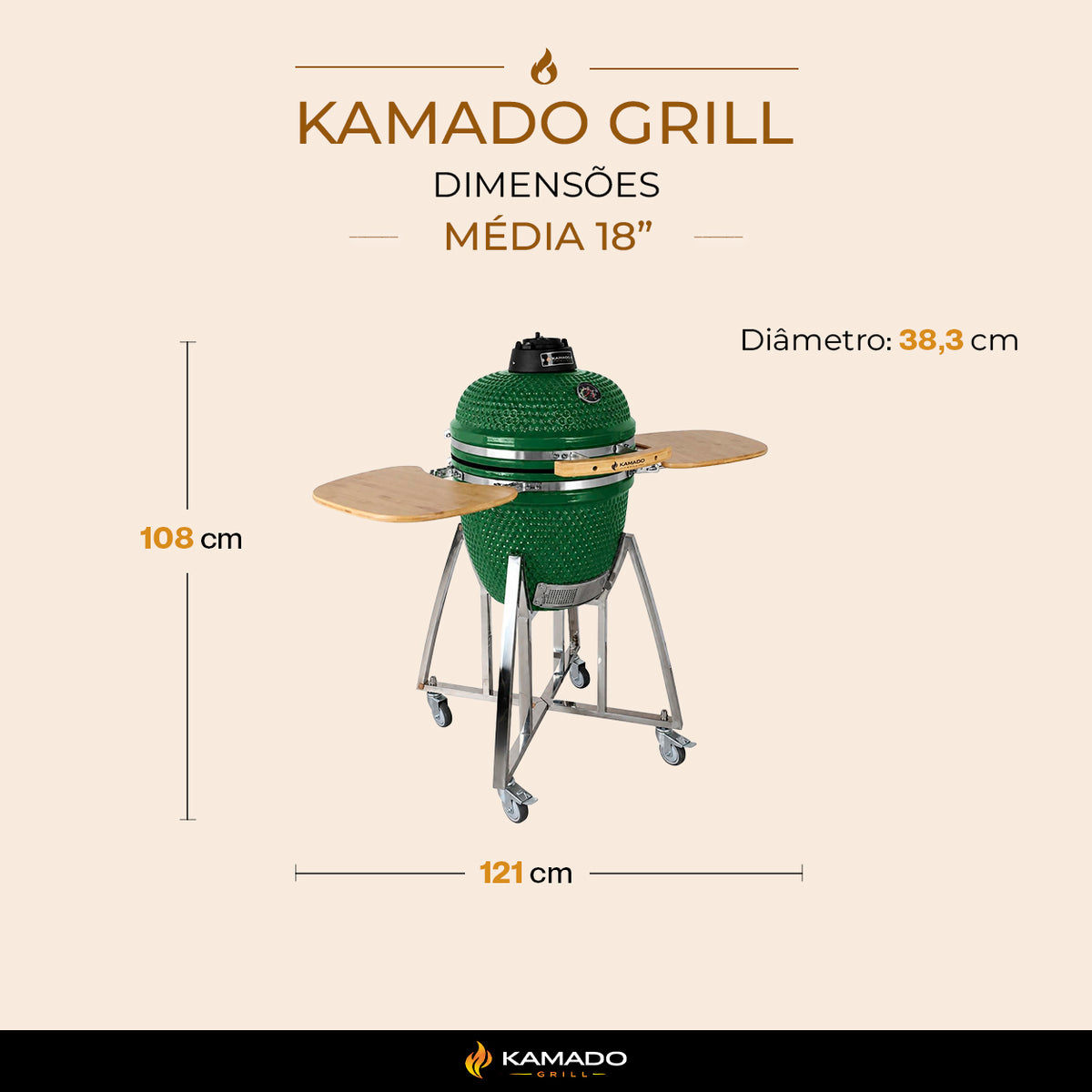 Churrasqueira Kamado Média 18"