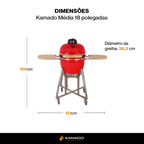 Churrasqueira Kamado Média 18 polegadas - Frete Grátis* - Pronta Entrega