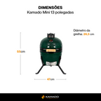Churrasqueira Kamado Mini 13 polegadas - Frete Grátis* - Pronta Entrega