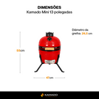 Churrasqueira Kamado Mini 13 polegadas - Frete Grátis* - Pronta Entrega