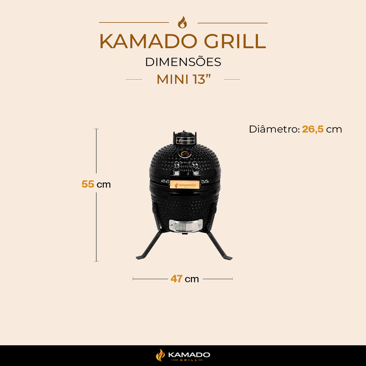 Churrasqueira Kamado Mini 13"