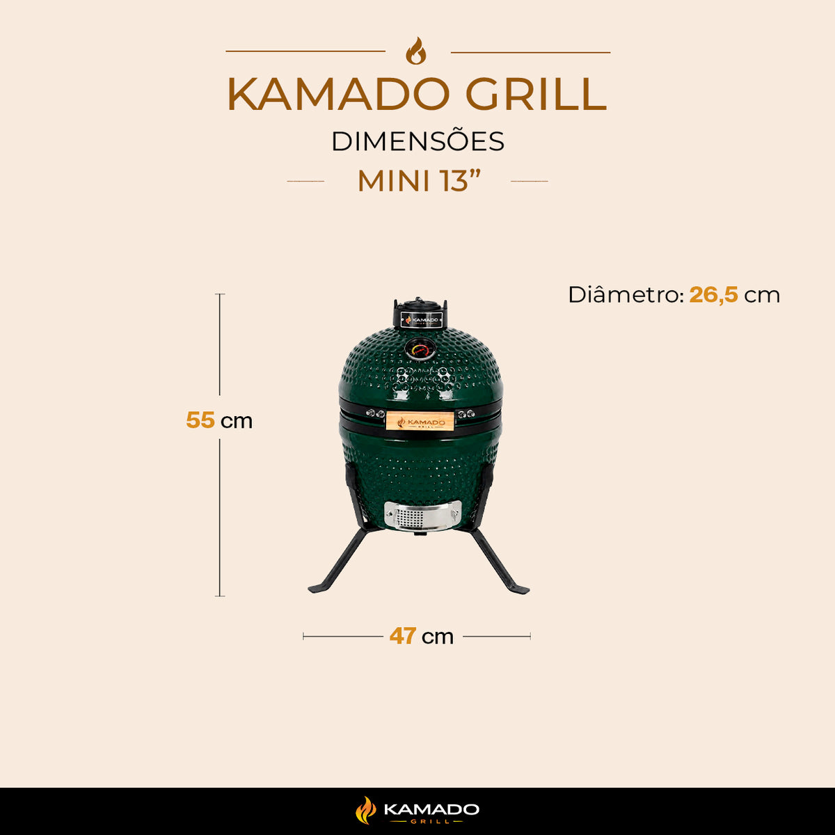 Churrasqueira Kamado Mini 13"