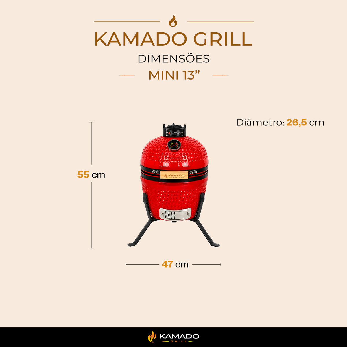 Churrasqueira Kamado Mini 13"
