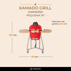 Churrasqueira Kamado Pequena 16 polegadas - Frete Grátis* - Pronta Entrega