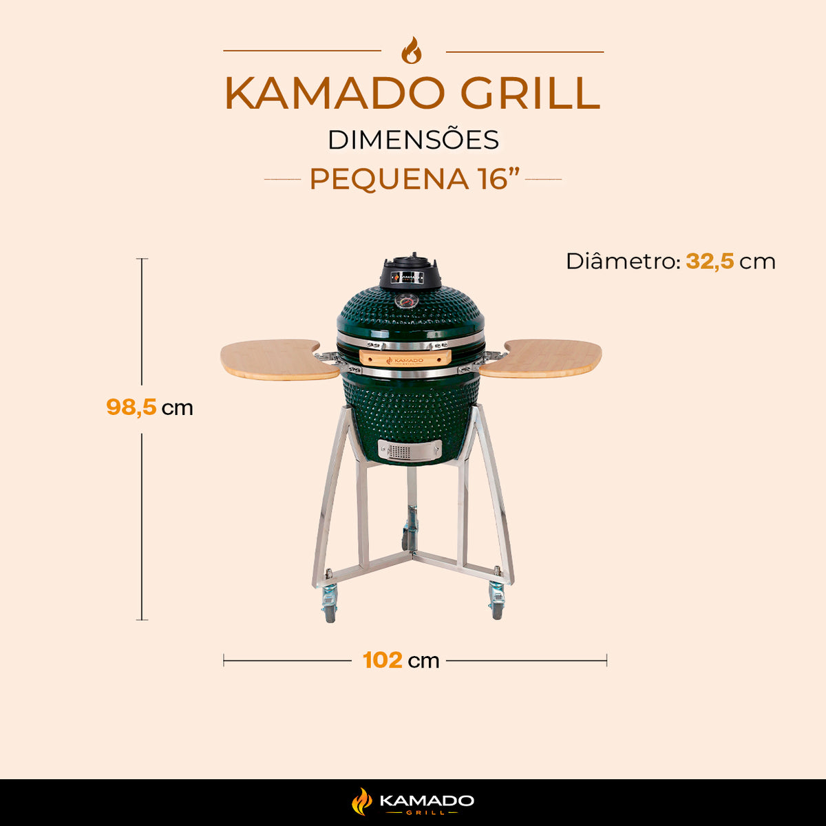 Churrasqueira Kamado Pequena 16"