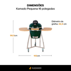 Churrasqueira Kamado Pequena 16 polegadas - Frete Grátis* - Pronta Entrega
