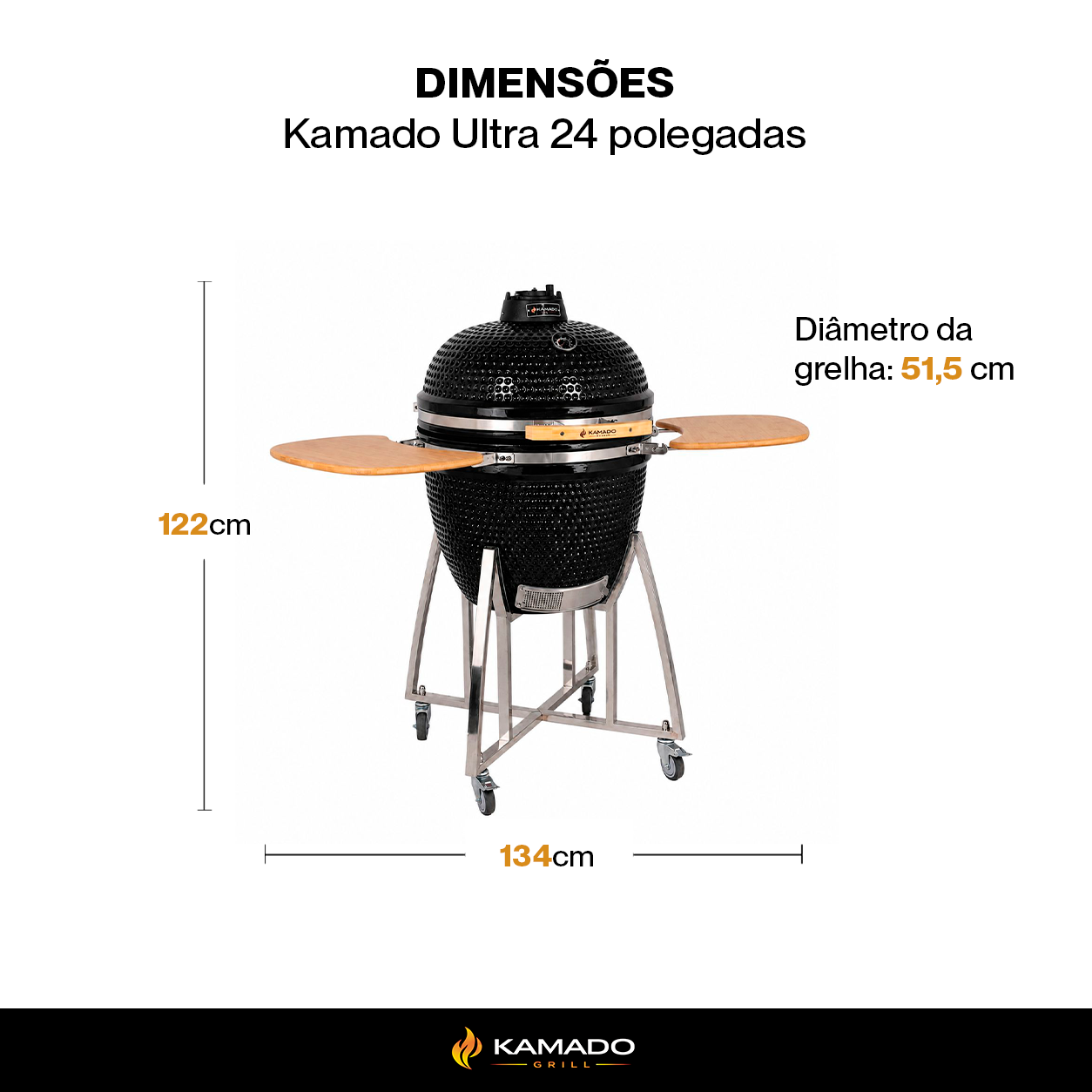 Churrasqueira Kamado Ultra 23.5 polegadas - Frete Grátis* - Pronta Entrega