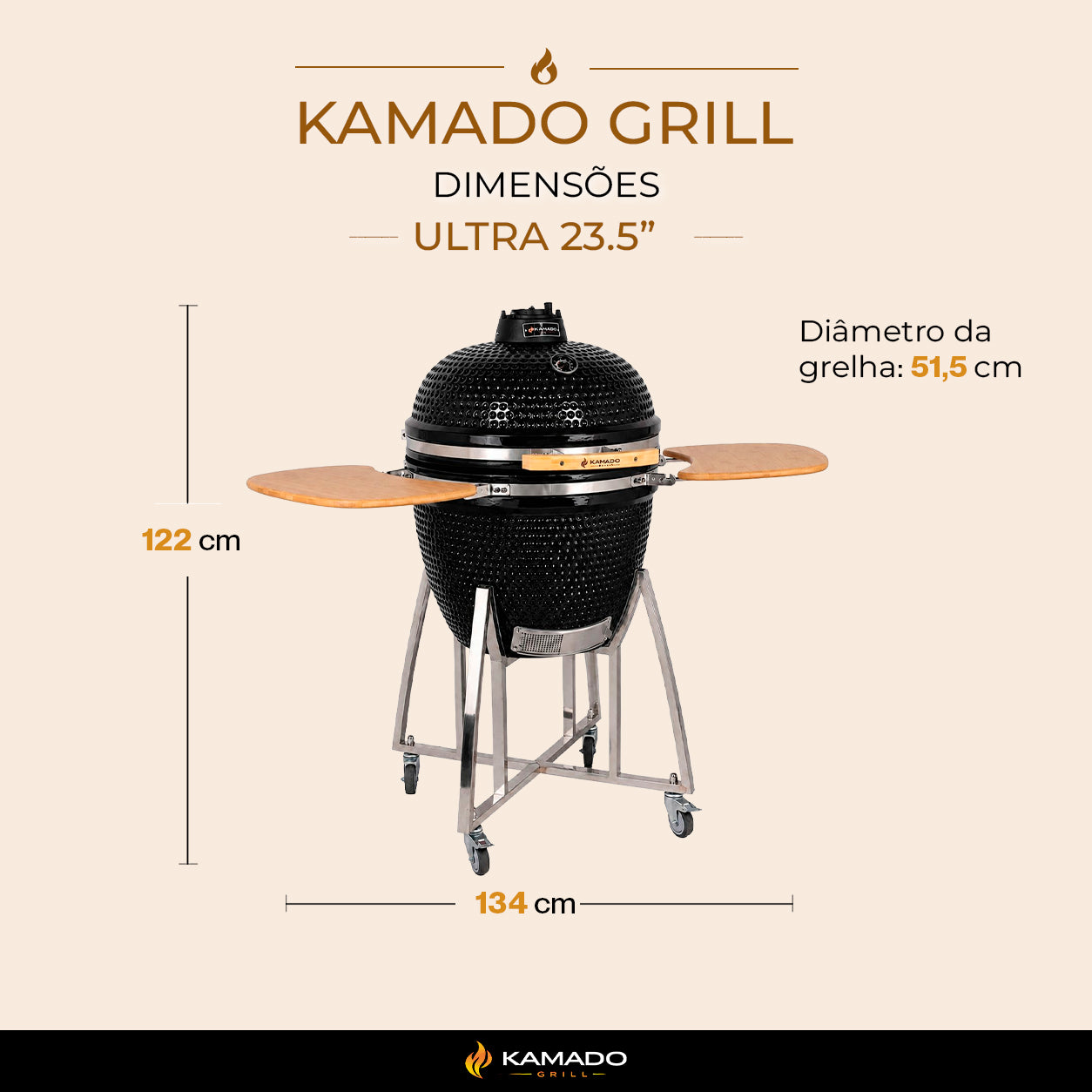 Churrasqueira Kamado Ultra 23.5 polegadas - Frete Grátis* - Pronta Entrega