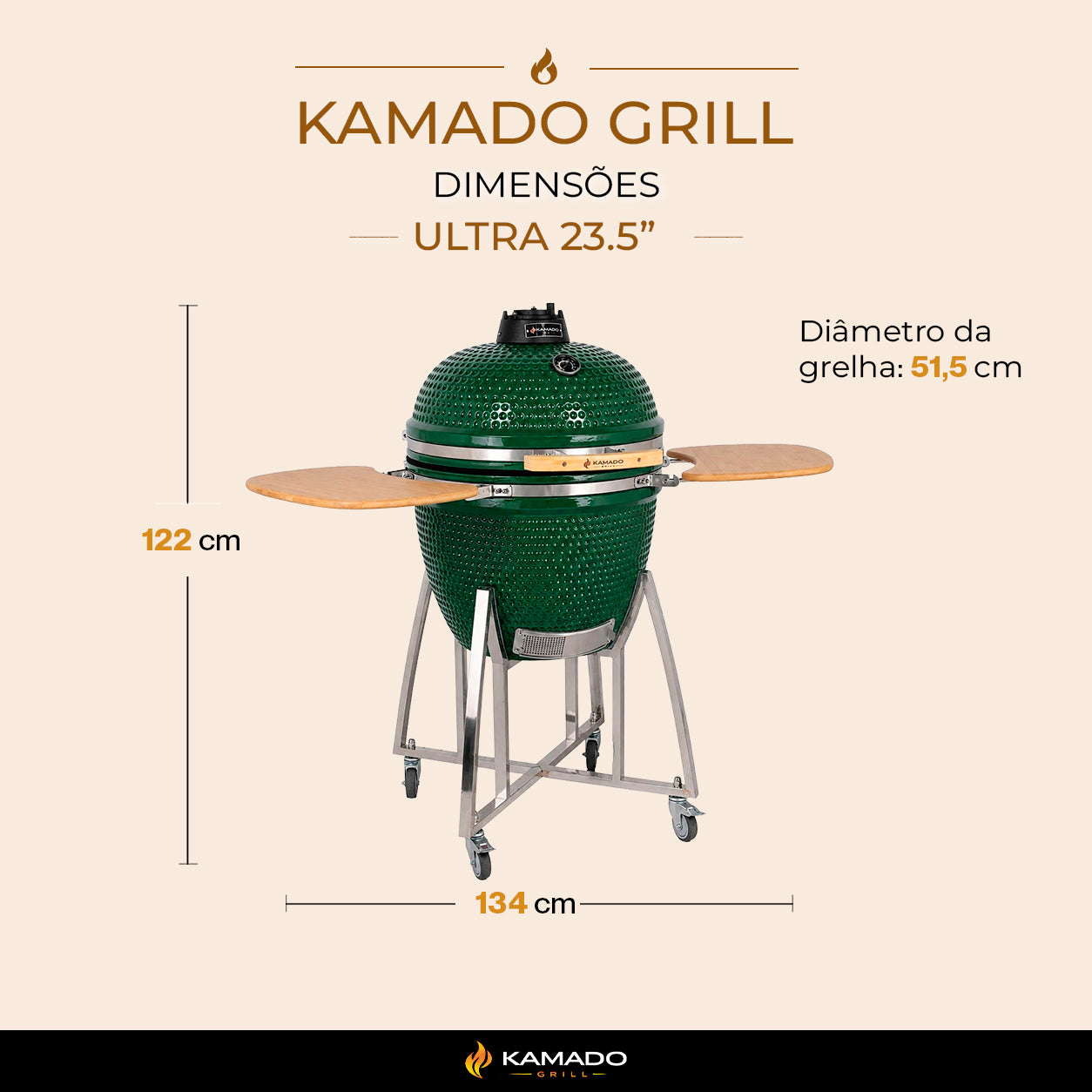 Churrasqueira Kamado Ultra 23.5 polegadas - Frete Grátis* - Pronta Entrega