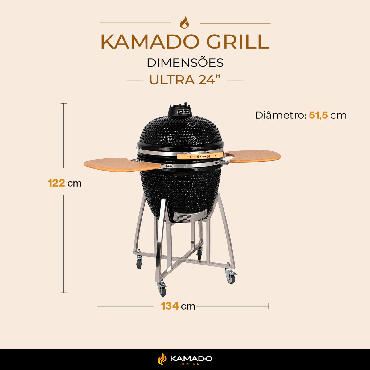 Churrasqueira Kamado Ultra 23.5"